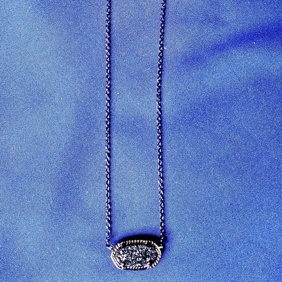 Kendra Scott Elisa Pendant Necklace in Black Druzy - Picture 11 of 16